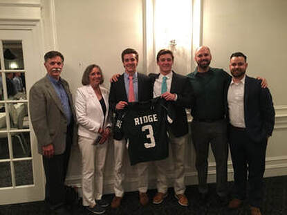 Pictured from left to right: 
Ford's parents, Ford Shaw &amp; Mona Shaw; Michael Harris 2018 #3 Jersey Honors;Brody Bunsa 2017 #3 Jersey Honors; Tyler Shaw, Ford's brother; Rich Doyen, Ford's teammate and friend

​(Award presented end of 2017 season)